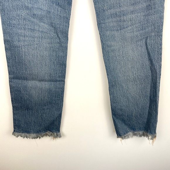 Madewell The Perfect Vintage Jean In Bainton Wash Raw Hem Edition Size 27 New - Picture 13 of 14